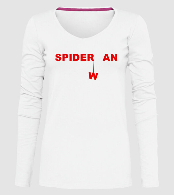 Spider wan model alb pe tricou