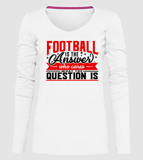 Sport is the answer FOTBALIST model alb pe tricou
