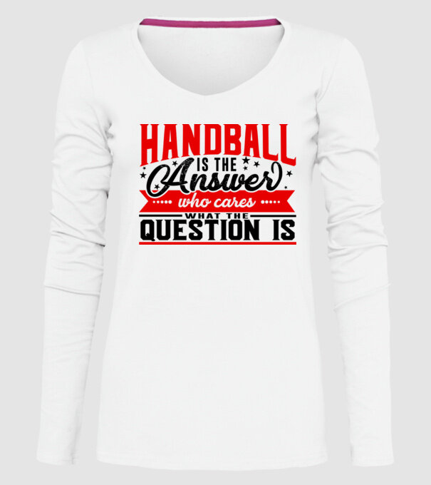 Sport is the answer HANDBALIST model alb pe tricou