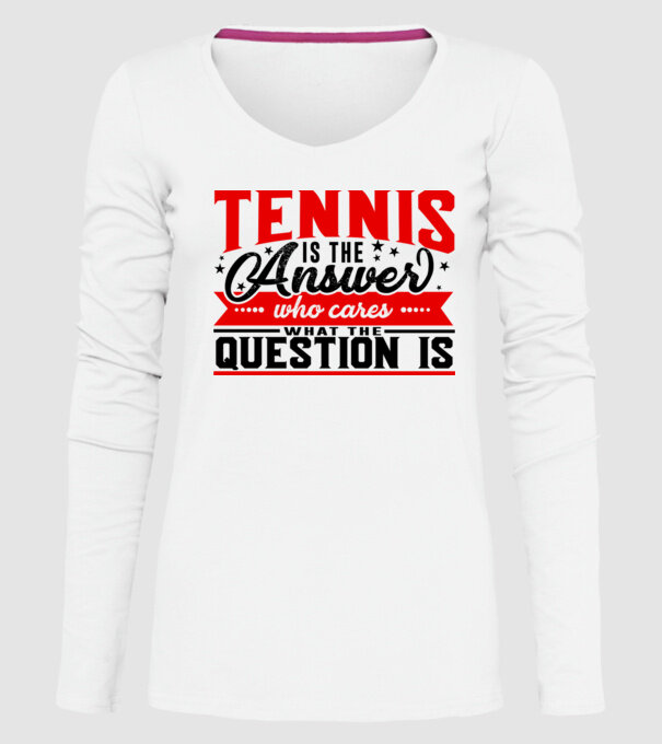 Sport is the answer JUCĂTOR TENIS model alb pe tricou