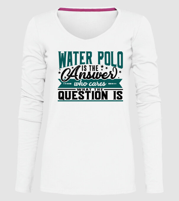 Sport is the answer JUCĂTOR POLO PE APĂ model alb pe tricou