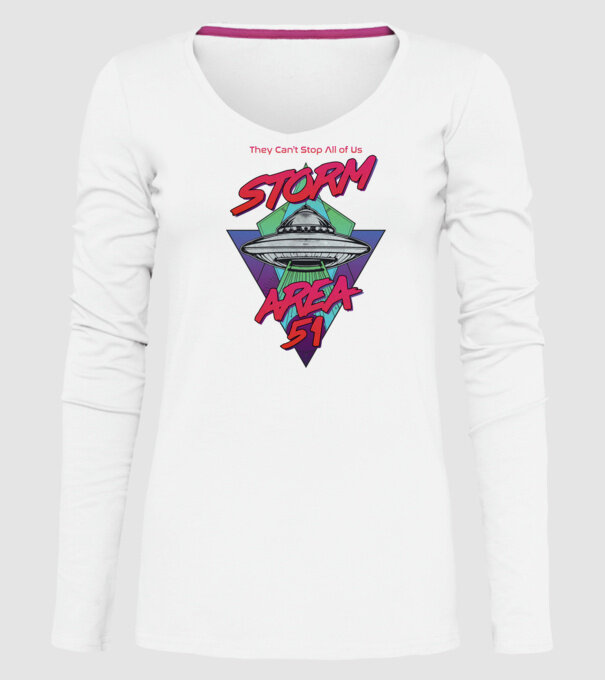 storm area 51 ufo model alb pe tricou