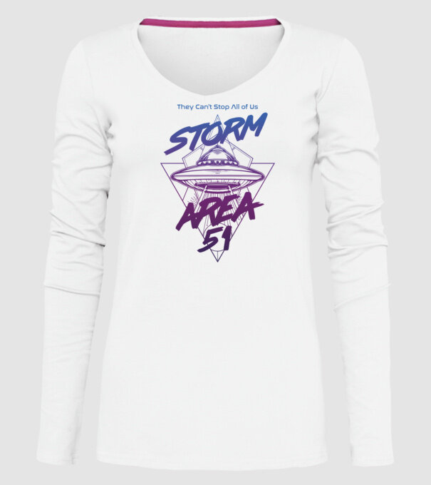 storm area 51 ufo purple model alb pe tricou