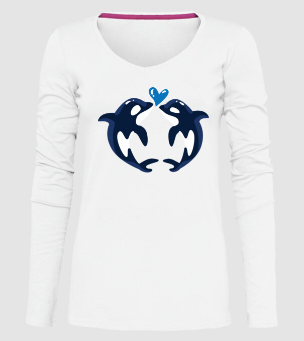 BALENE ÎNDRĂGOSTITE model alb pe tricou