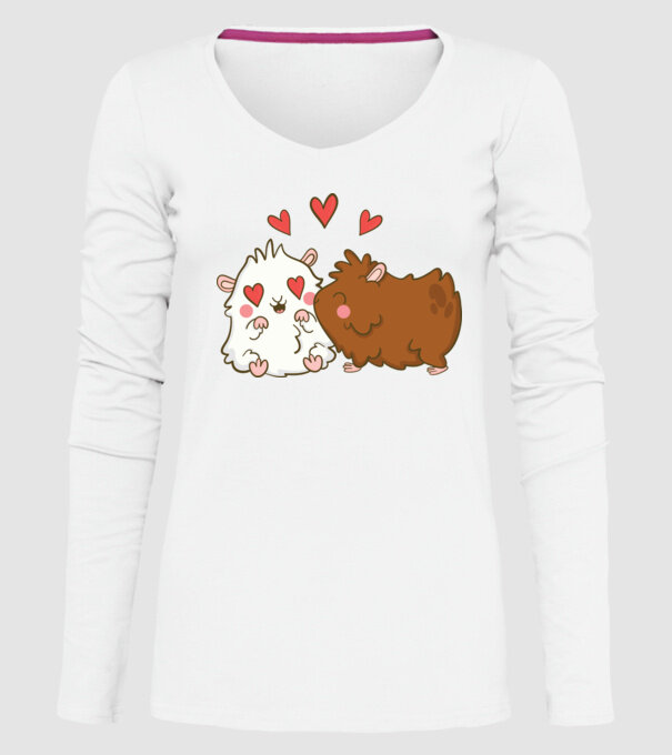 HAMSTERI ÎNDRĂGOSTIȚI model alb pe tricou