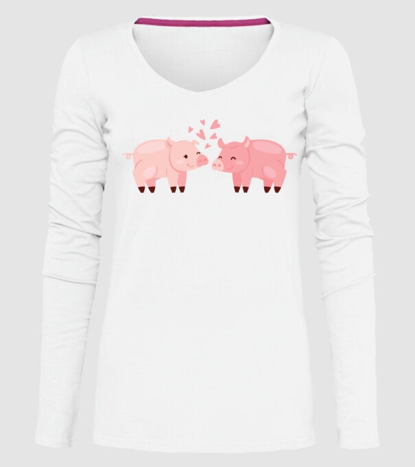 PURCELUȘI ÎNDRĂGOSTIȚI model alb pe tricou