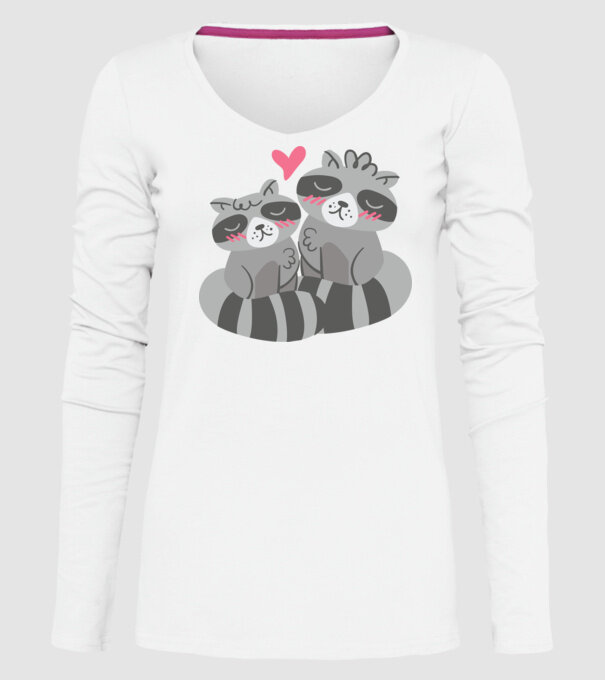 RATONI ÎNDRĂGOSTIȚI model alb pe tricou