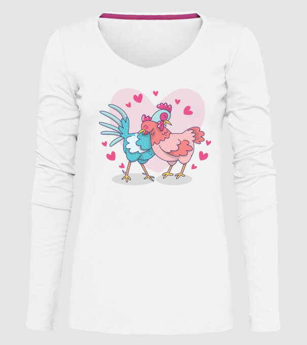 PUI ÎNDRĂGOSTIȚI model alb pe tricou