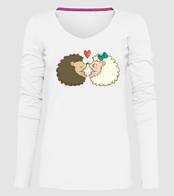 ARICI ÎNDRĂGOSTIȚI model alb pe tricou