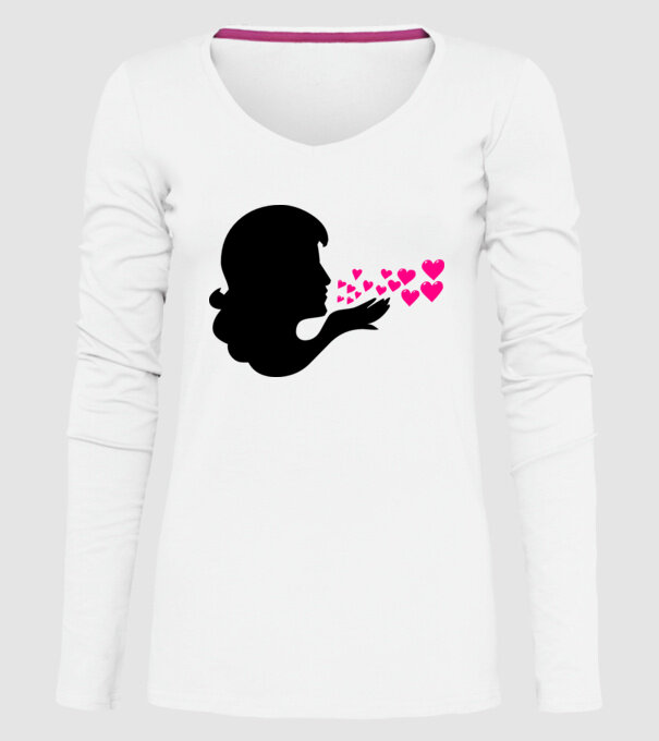 pupici din inimă model alb pe tricou