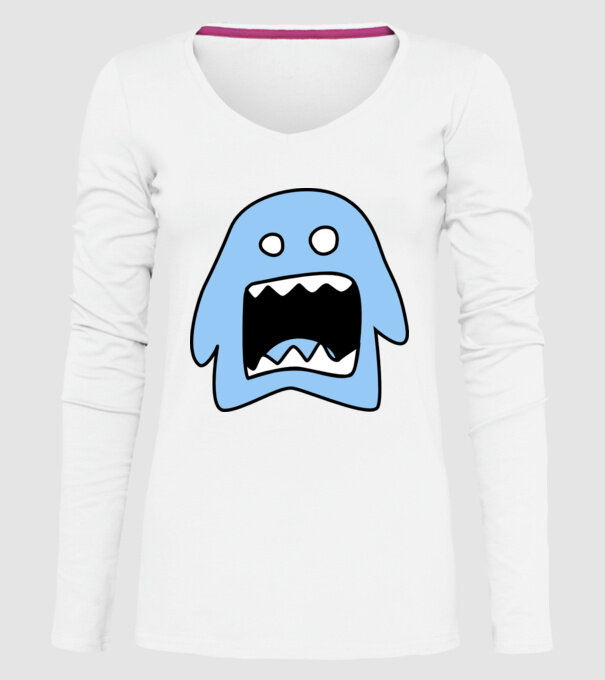 monstru model alb pe tricou