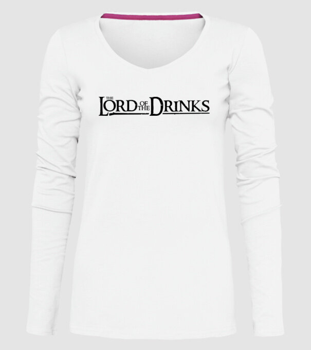 The Lord Of The Drinks model alb pe tricou