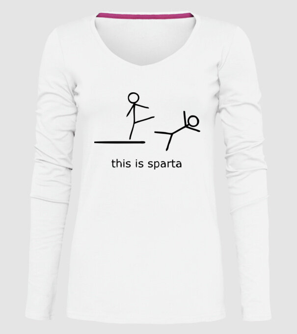 this is sparta model alb pe tricou