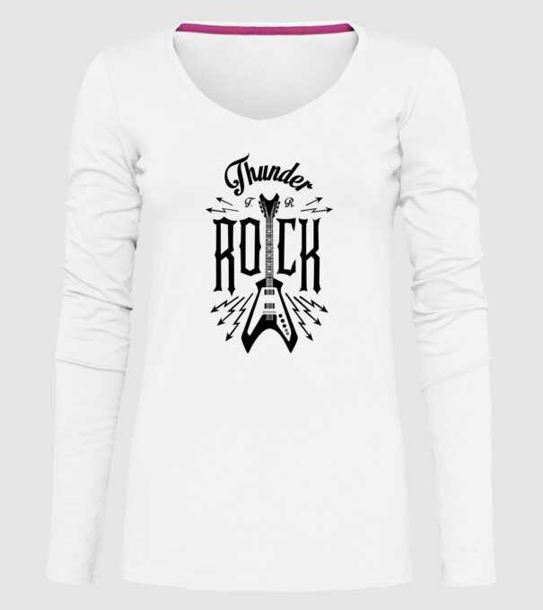 Thunder Rock model alb pe tricou