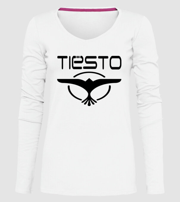 Tiesto logo model alb pe tricou