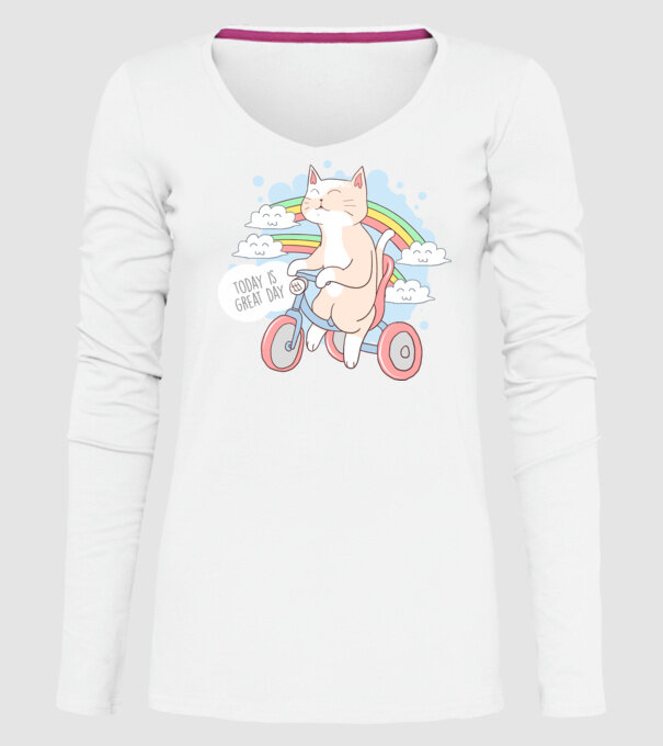 Today is a great day model alb pe tricou