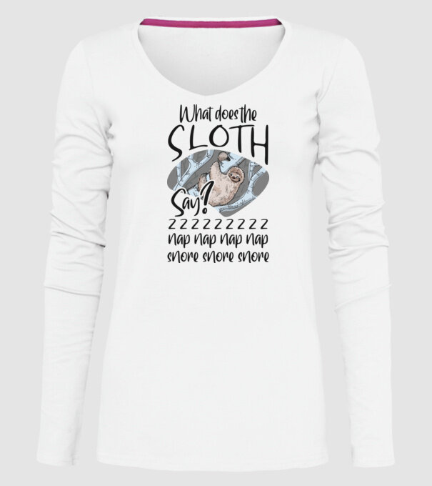 What does the sloth say model alb pe tricou