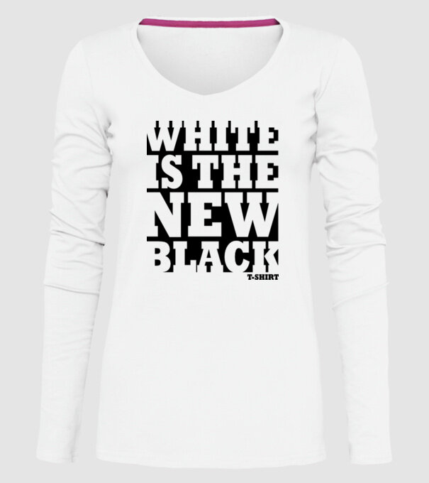 White is the new black model alb pe tricou