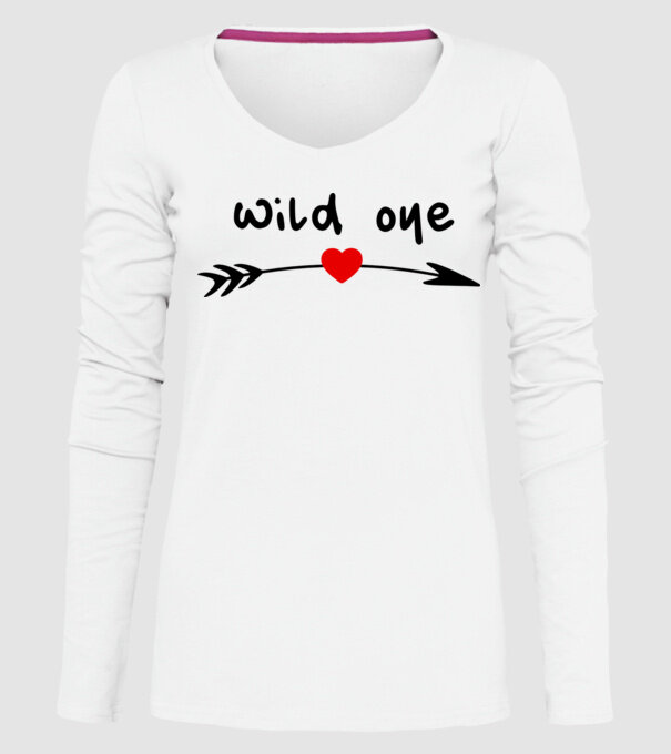 Wild one arrow model alb pe tricou