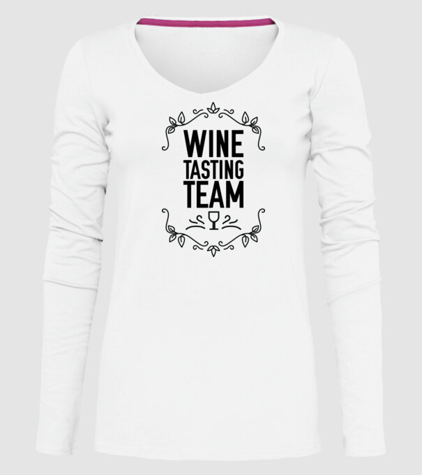 Wine tasting team Wine Tasting Team model alb pe tricou