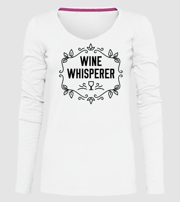 Wine tasting team Wine Whisperer model alb pe tricou