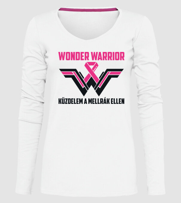 WONDER WARRIOR model alb pe tricou
