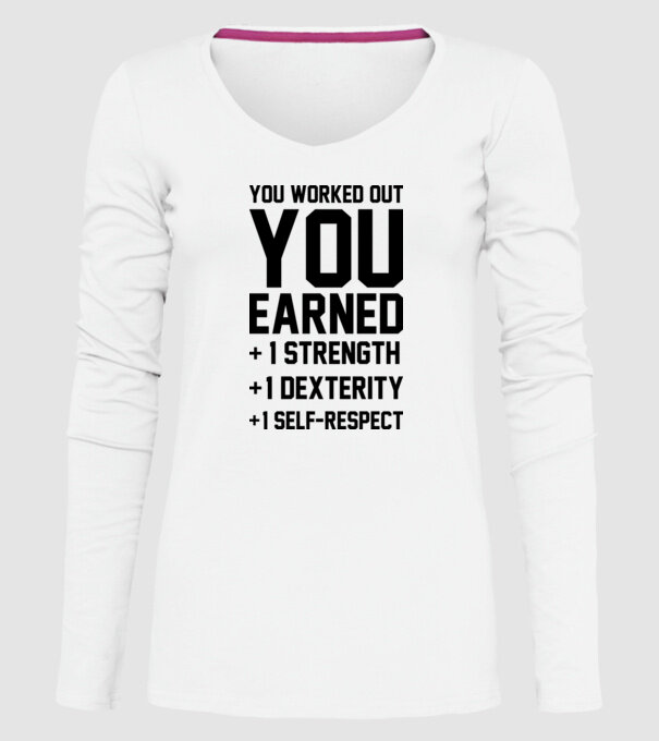 You worked out model alb pe tricou