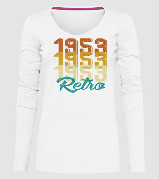 1953 Retro model alb pe tricou
