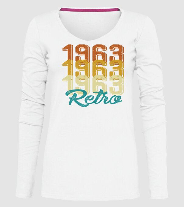 1963 Retro model alb pe tricou