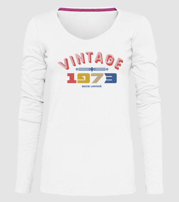 1973 Ediție limitată model alb pe tricou