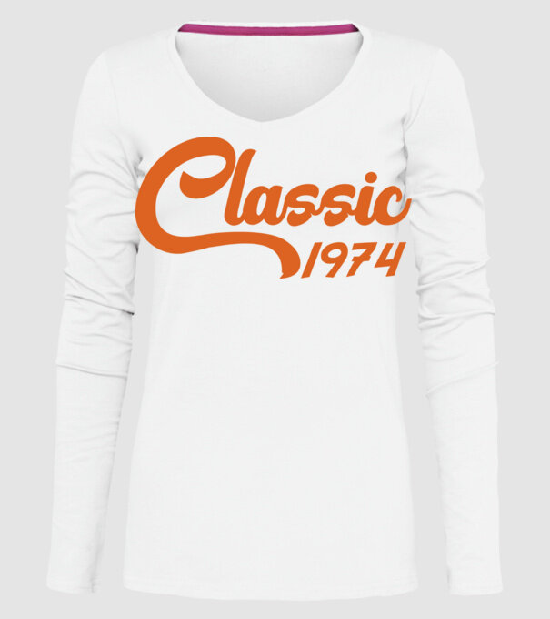 1974 Classic model alb pe tricou