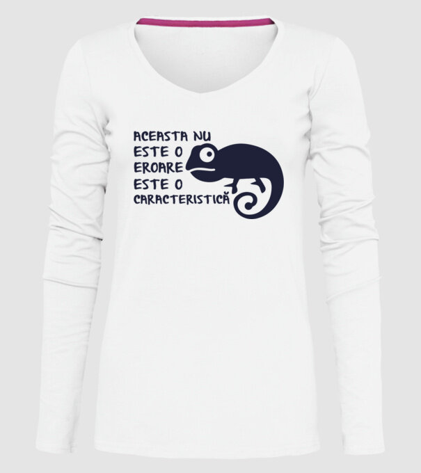 Aceasta nu este o eroare, este o caracteristică model alb pe tricou