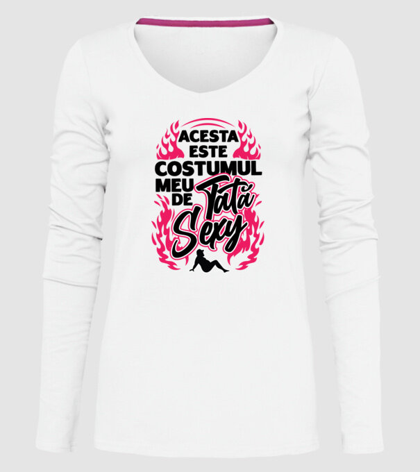 Acesta este costumul meu de tată sexy model alb pe tricou