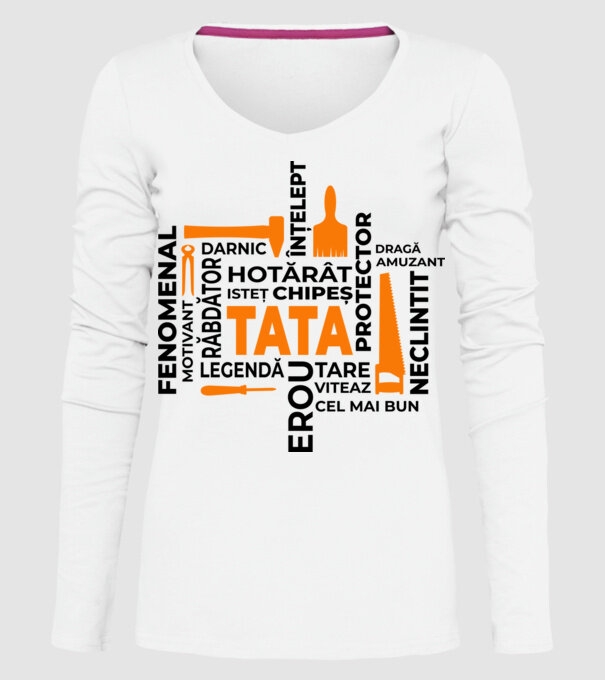 Acronimele tatălui model alb pe tricou