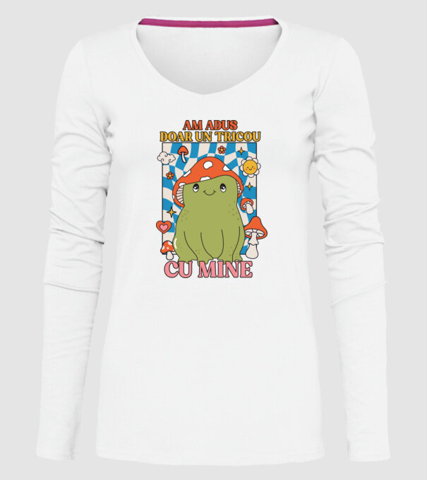 am adus doar un tricou cu mine! model alb pe tricou