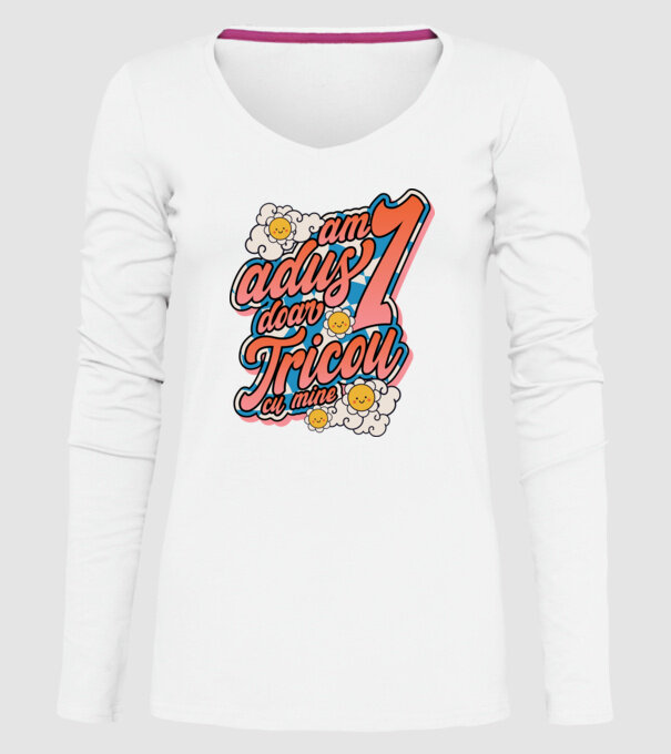 Am adus doar un tricou cu mine! model alb pe tricou
