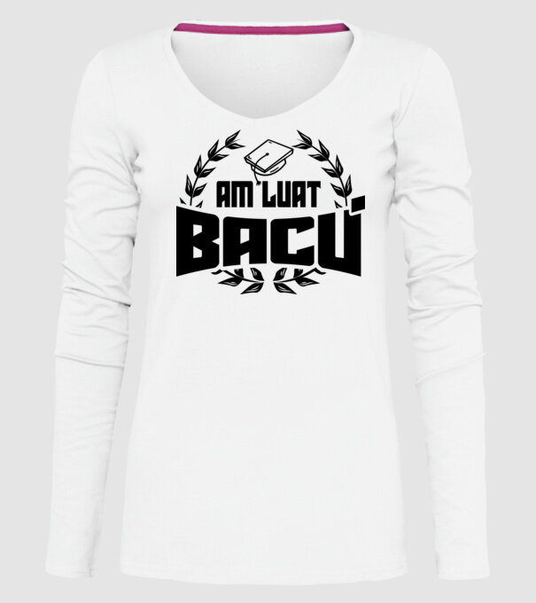 Am luat bacu model alb pe tricou