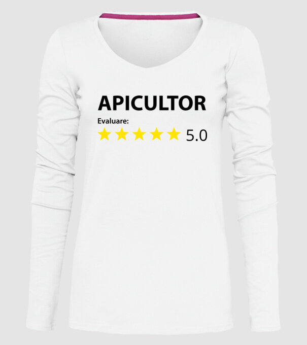 Evaluare :APICULTOR model alb pe tricou