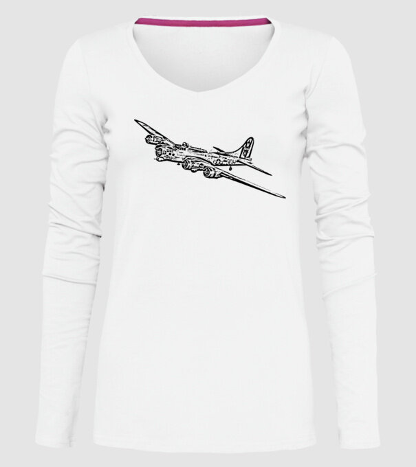 Avioane model alb pe tricou