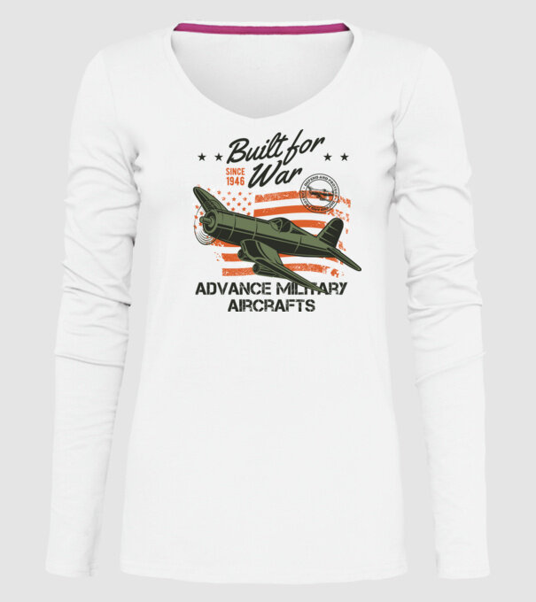Avioane model alb pe tricou