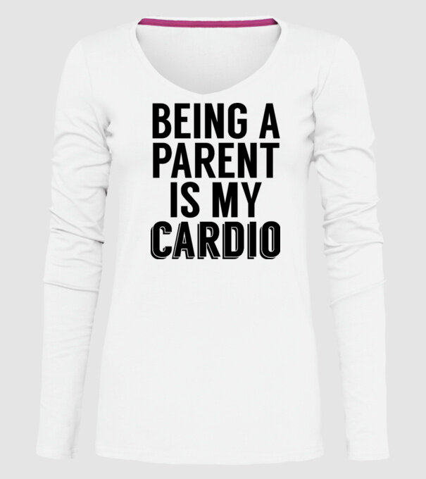 Being a parent model alb pe tricou