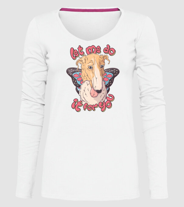 BORZOI let me do it for you fairy model alb pe tricou