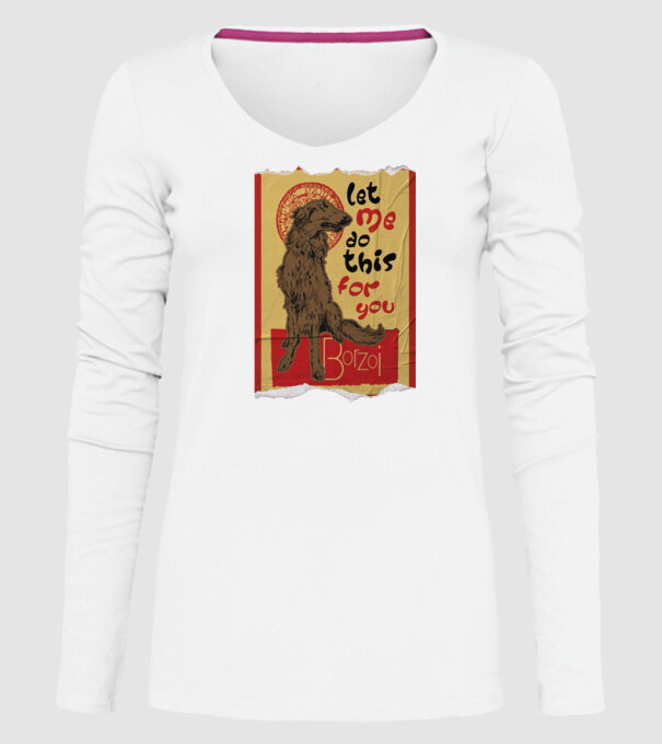 BORZOI retro poster chat noir poster texture model alb pe tricou