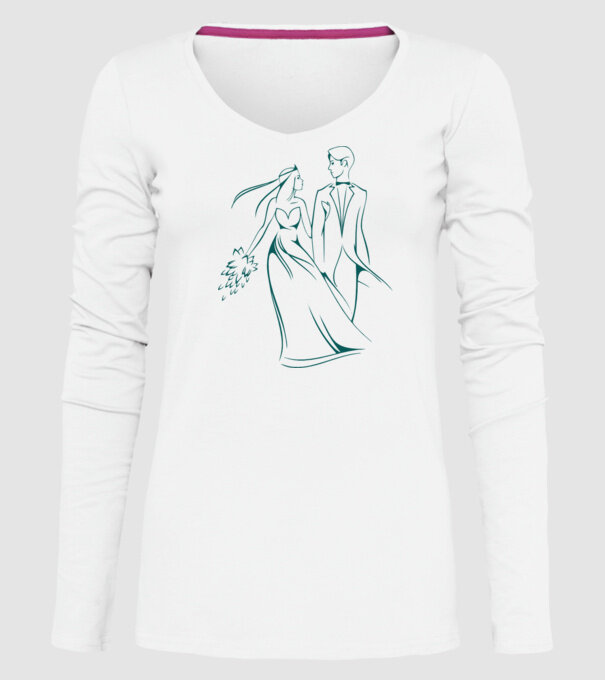 BR01 - mireasă model alb pe tricou