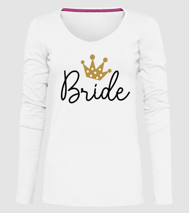 Bride princess model alb pe tricou