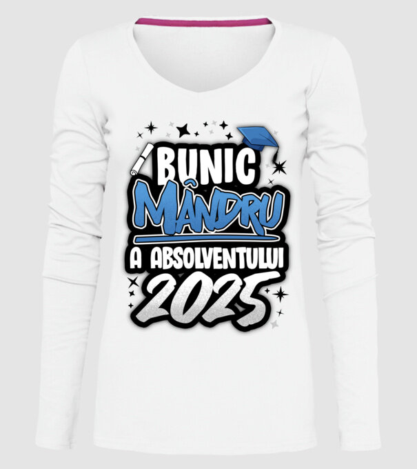 Bunic MÂNDRU a absolventului model alb pe tricou