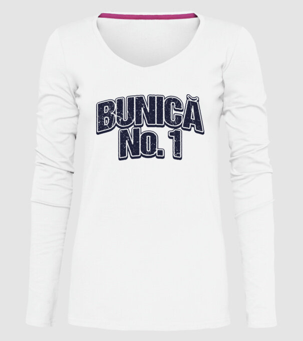 Bunică No.1 model alb pe tricou