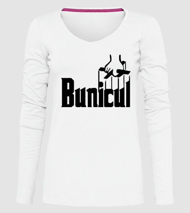 Bunicul model alb pe tricou