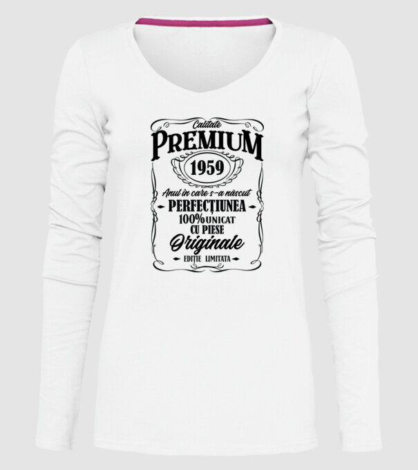 calitate premium -1959 - anul în care s-a născut - perfecțiunea - 100% unicat, cu piese originale, ediție limitată model alb pe tricou