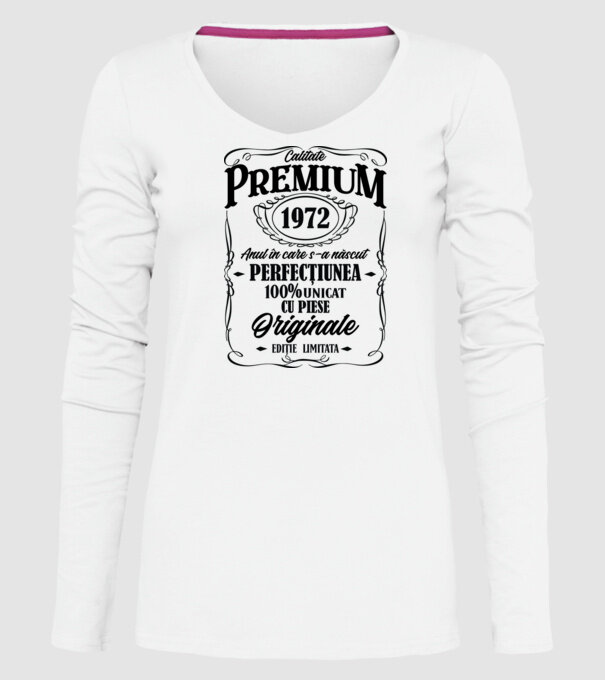 calitate premium -1972 - anul în care s-a născut - perfecțiunea - 100% unicat, cu piese originale, ediție limitată model alb pe tricou